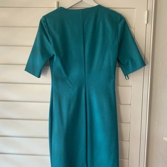 DIANE VON FURSTENBERG NWT Aurora Sheath Dress Teal - Picture 7 of 8